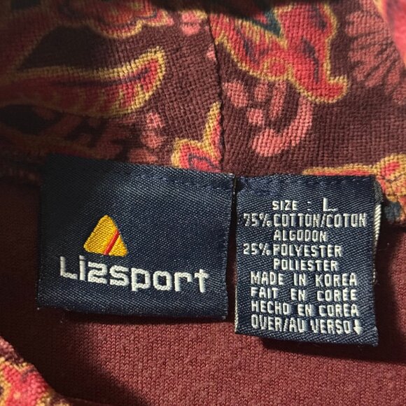 Vintage 1980s LizSport Velour Cowl Neck Top | Large - Picture 3 of 9